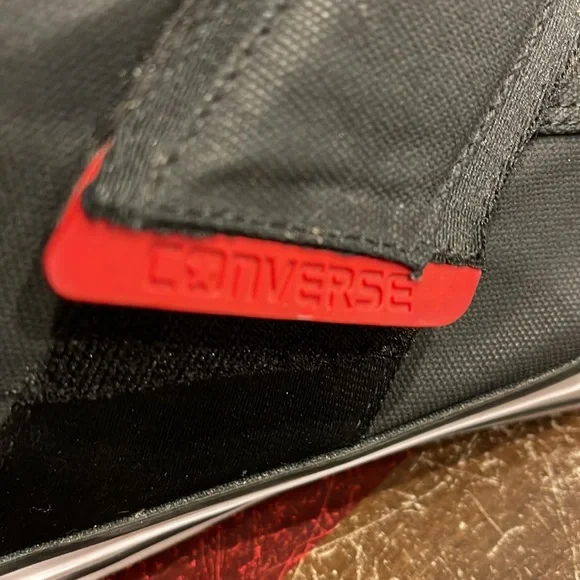 Converse Black High-Top Sneakers with Red Accents - Picture 6 of 14